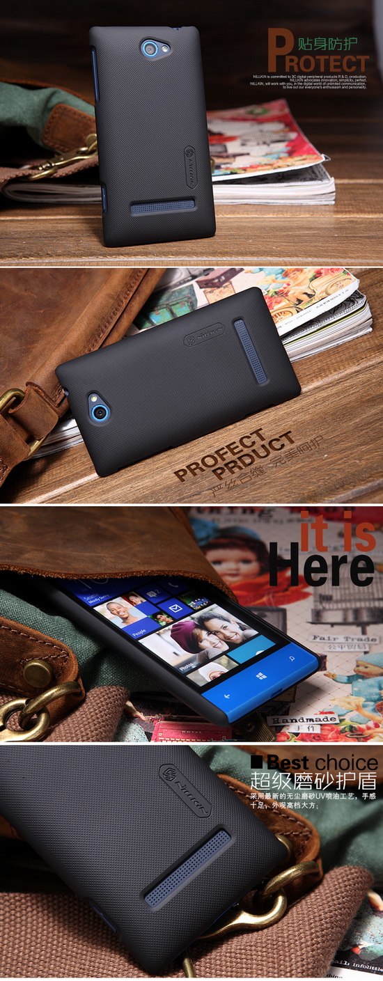 เคส HTC 8S Nillkin Super Frosted Shield เคสสำหรับ HTC 8S สวมง่ายกระชับตัวเครื่อง แต่ไม่ทำร้ายตัวเครื่อง พื้นผิวที่ออกแบบมาพิเศษ จับถนัดมือ ของแท้ 100%  By Gadget Friends